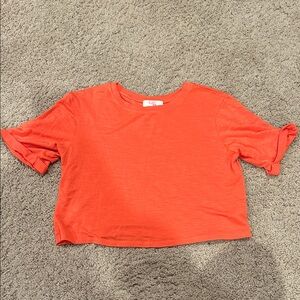 GB Girls Vibrant Orange Crop Top